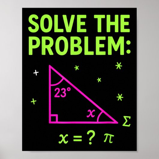 67 Math Meme Solve The Problem Funny Teachers Stud Poster (Voorkant)