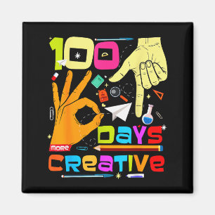 67 Meme 100 dagen school creatieve kinderen lerare Magneet