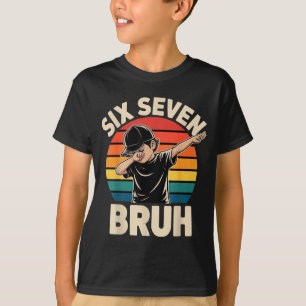 67 Meme 6 7 Dabbing Jongen Zes Zeven Bruh Grappig  T-shirt