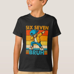 67 Meme 6 7 Dabbing Jongens Zes Zeven Bruh Kindere T-shirt
