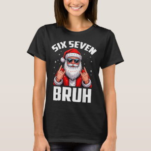 67 Meme 6 7 Grappig Kerstman Santa Rock On Zes Zev T-shirt