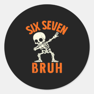 67 Meme 6 7 Halloween Dabbing Zes Zeven Bruh Grapp Ronde Sticker