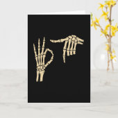 67 Meme 6 7 Skeleton Halloween Six Seven Gen Alpha Kaart (Gele Bloem)