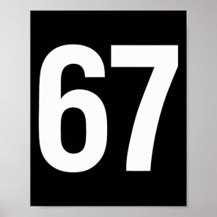 67 Meme Alpha Gen-z Aura Energie Stijl  Poster