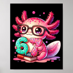 67 Meme Axolotl Grappig Zes Zeven Axolotl Liefhebb Poster