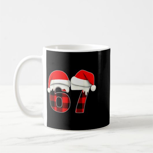 67 Meme Brainrot Funny Christmas Plaid Xmas Pajama Koffiemok (Links)