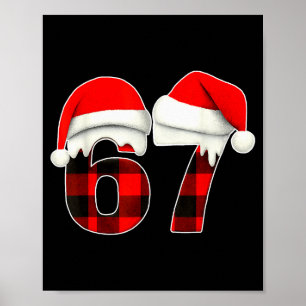 67 Meme Brainrot Grappige Kerst Plaid Xmas Pyjama Poster