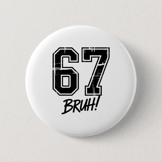 67 Meme Bruh Six Seven  Ronde Button 5,7 Cm (Voorkant)