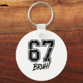 67 Meme Bruh Six Seven  Sleutelhanger (Voorkant)