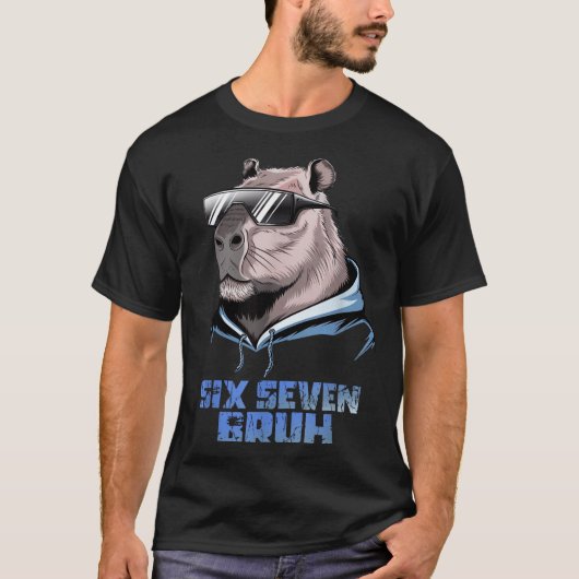 67 Meme Capybara Funny Six Seven Bruh Capybara For T-shirt (Voorkant)