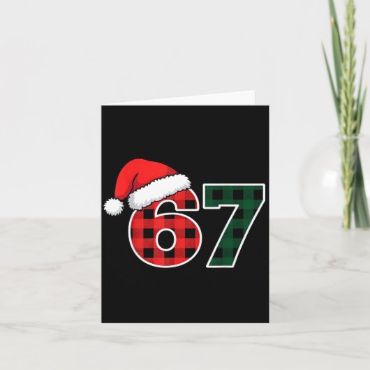 67 Meme Christmas Six Seven  Kaart (Voorkant)