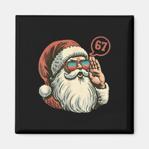 67 Meme Cool Kerstman Retro Kerstman 6 7 Grappig Z Magneet