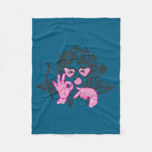 67 Meme Cud Hands Bubble Gum Six Seven Meme Valent Fleece Deken (Voorkant)