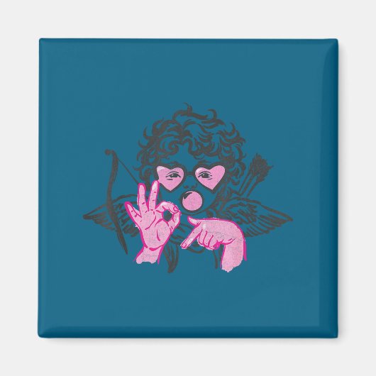 67 Meme Cud Hands Bubble Gum Six Seven Meme Valent Magneet (Voorkant)