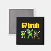 67 meme dabbing kabouter klaverblad gouden pot st magneet (Voorkant / Achterkant)