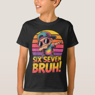 67 Meme Dabbing Zes Zeven 6 7 Bruh Grappig Nummer T-shirt