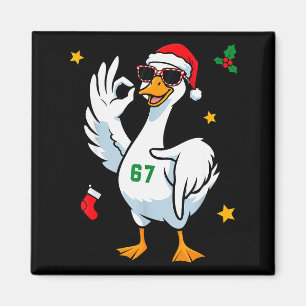 67 Meme Domme Gans 6 7 Grappige Zes Zeven Kerstmis Magneet