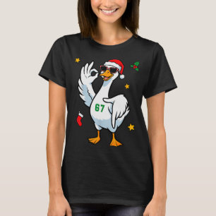 67 Meme Domme Gans 6 7 Grappige Zes Zeven Kerstmis T-shirt