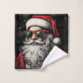 67 Mème Drôle Santa dit Six Sept Noël (Gant de toilette)