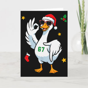 67 Meme Dwaze Gans 6 7 Grappige Zes Zeven Kerst Kaart