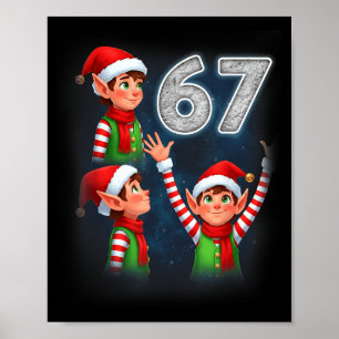 67 Meme Elf Huilend naar de Maan Parodie Grappig C Poster