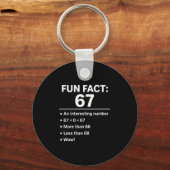67 Meme Fun Fact - Six Seven Gen Alpha Z Funny Hum Sleutelhanger (Voorkant)
