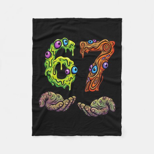 67 Meme Funny Gen Alpha Six Seven Hands Gesture Br Fleece Deken (Voorkant)