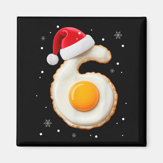 67 Meme Funny Number 6 Egg Bacon Matching Christma Magneet (Voorkant)