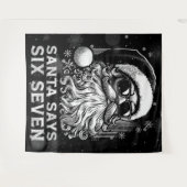 67 Meme Funny Santa Says Six Seven Christmas Wandkleed (Voorkant (horizontaal))