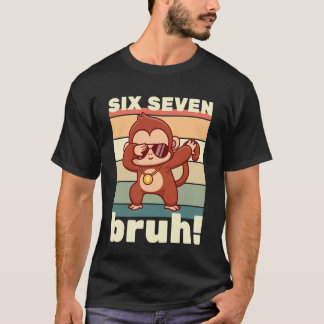 67 Meme Funny Six Seven Bruh Kids Boys Girls Dabbi T-shirt