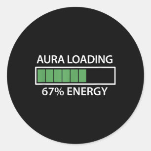 67 Meme Gen Alpha Aura Laden Ronde Sticker