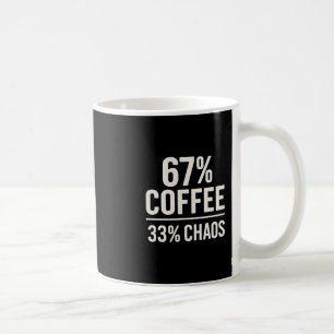 67 Meme Grappig 67% Koffie 33% Chaos Humor Design Koffiemok