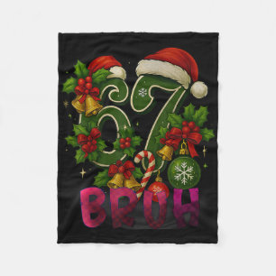 67 Meme Grappige Kerst Rode Geruite Xmas Pyjama's Fleece Deken