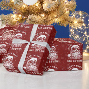 67 Meme Grappige Kerstman Zegt Zes Zeven Kerstmis Cadeaupapier