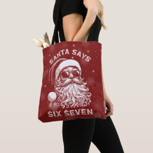 67 Meme Grappige Kerstman Zegt Zes Zeven Kerstmis Draagtas