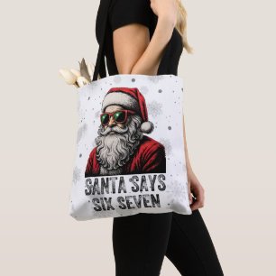 67 Meme Grappige Kerstman Zegt Zes Zeven Kerstmis Draagtas