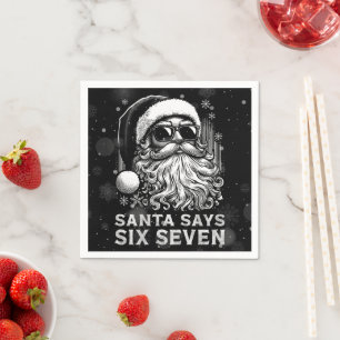 67 Meme Grappige Kerstman Zegt Zes Zeven Kerstmis Servet