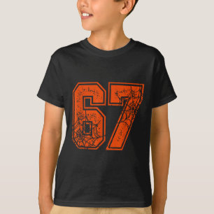 67 Meme Grappige Zes Zeven Gen Alpha Halloween Pom T-shirt