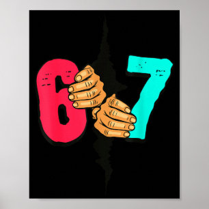67 Meme Grappige Zes Zeven Gen Alpha Jargon Kerstm Poster