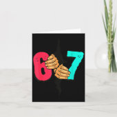 67 Meme Grappige Zes Zeven Gen Alpha Slaag Kerstmi Kaart (Voorkant)