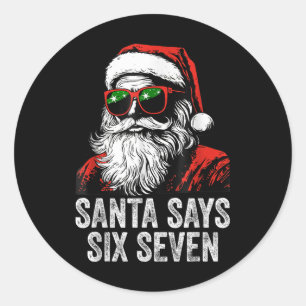 67 Meme Grappige Zes Zeven Kerstmis 6-7 Meme Kerst Ronde Sticker
