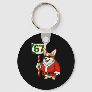 67 Meme Grappige Zes Zeven Kerstmis Corgi Hond Lie Sleutelhanger