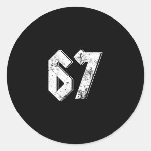 67 Meme Grappige Zes Zeven Meme 6 7 Ronde Sticker