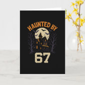 67 Meme Halloween Costume Haunted Kaart (Gele Bloem)