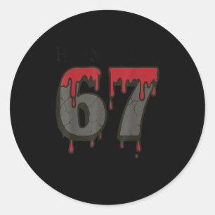 67 Meme Halloween Geheime Spoken - Six Seven Gen A Ronde Sticker