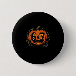 67 Meme Halloween Pompoen - Six Seven Gen Alpha Z Ronde Button 5,7 Cm