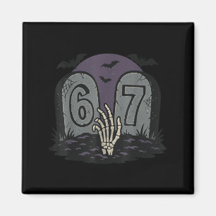 67 Meme Halloween Skelet Soky - Six Seven Gen Al Magneet