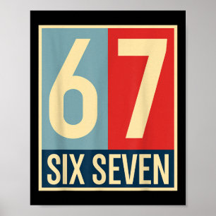 67 Meme Hoop Poster Stijl 