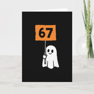 67 Meme Humor 6-7 Grappig Zes Zeven Halloween  Kaart