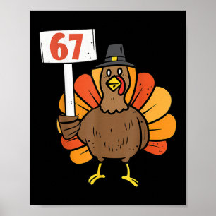 67 Meme Humor 6-7 Grappige Zes Zeven Dankdag Turki Poster